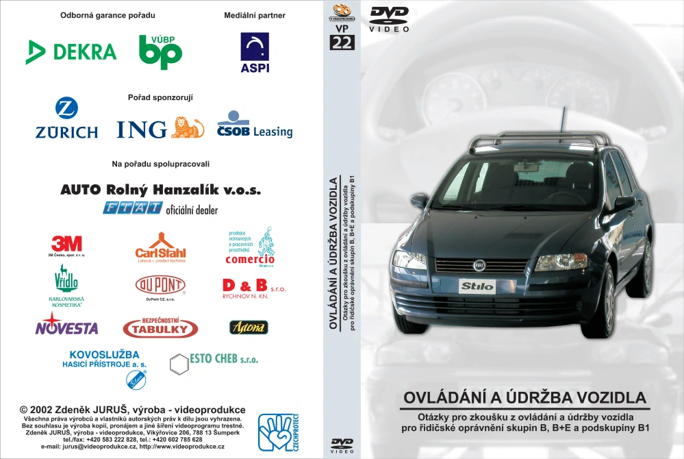 Ovládání a udržba vozidla, zkušební otázky pro řidičské oprávnění skupin B, B+E a B1