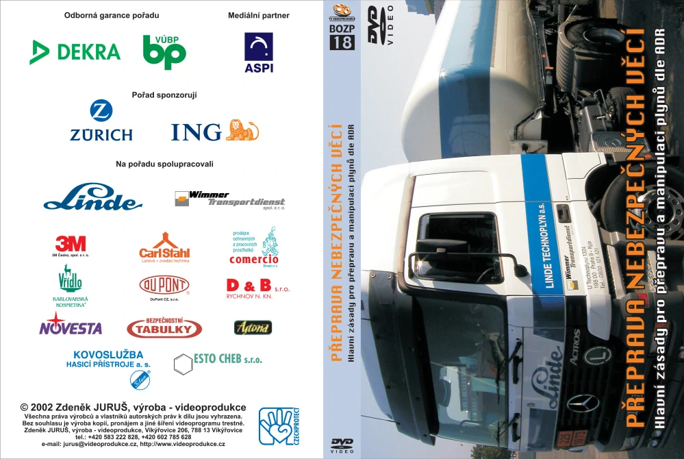 Přeprava nebezpečných látek - hlavní zásady pro přepravu a manipulaci plynů dle ADR