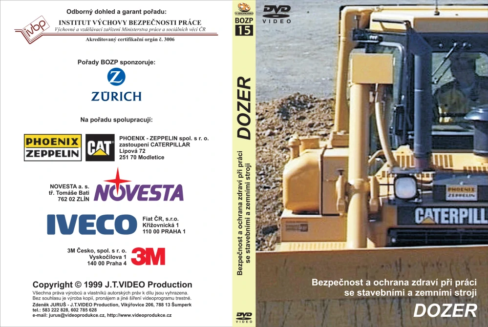 Práce se stavebními a zemními stroji - Pásový dozer